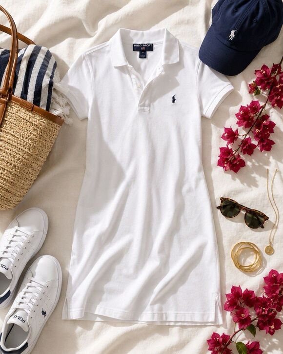 Ralph Lauren Dresses & Skirts - Vintage Polo Sport Ralph Lauren White Polo Dress Medium